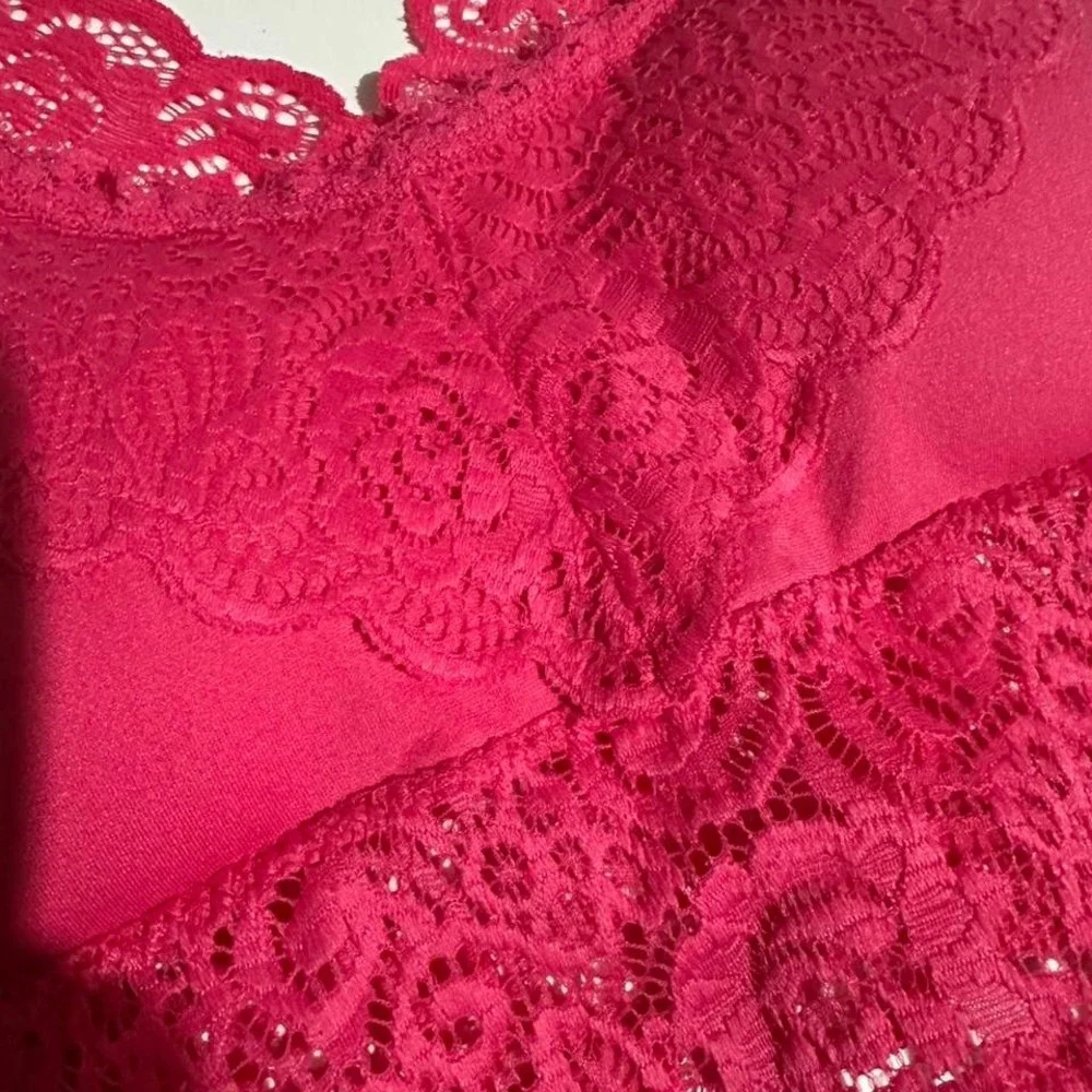 New Zenana‎ Bralette Size S/M Hot Pink